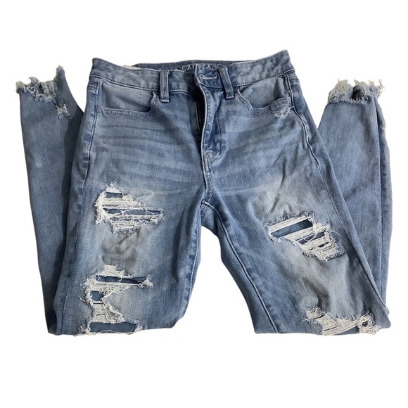 American Eagle Size 2 Short Super Hi Rise Jegging. Preowned - Picture 4 of 9